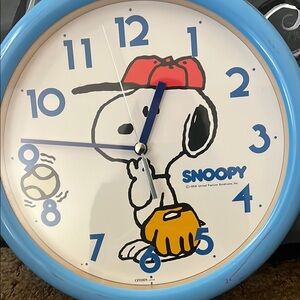 SOLD Citizen Snoopy Wall Clock - Blue